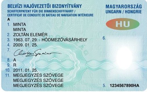 magyar hajós jogosítvány